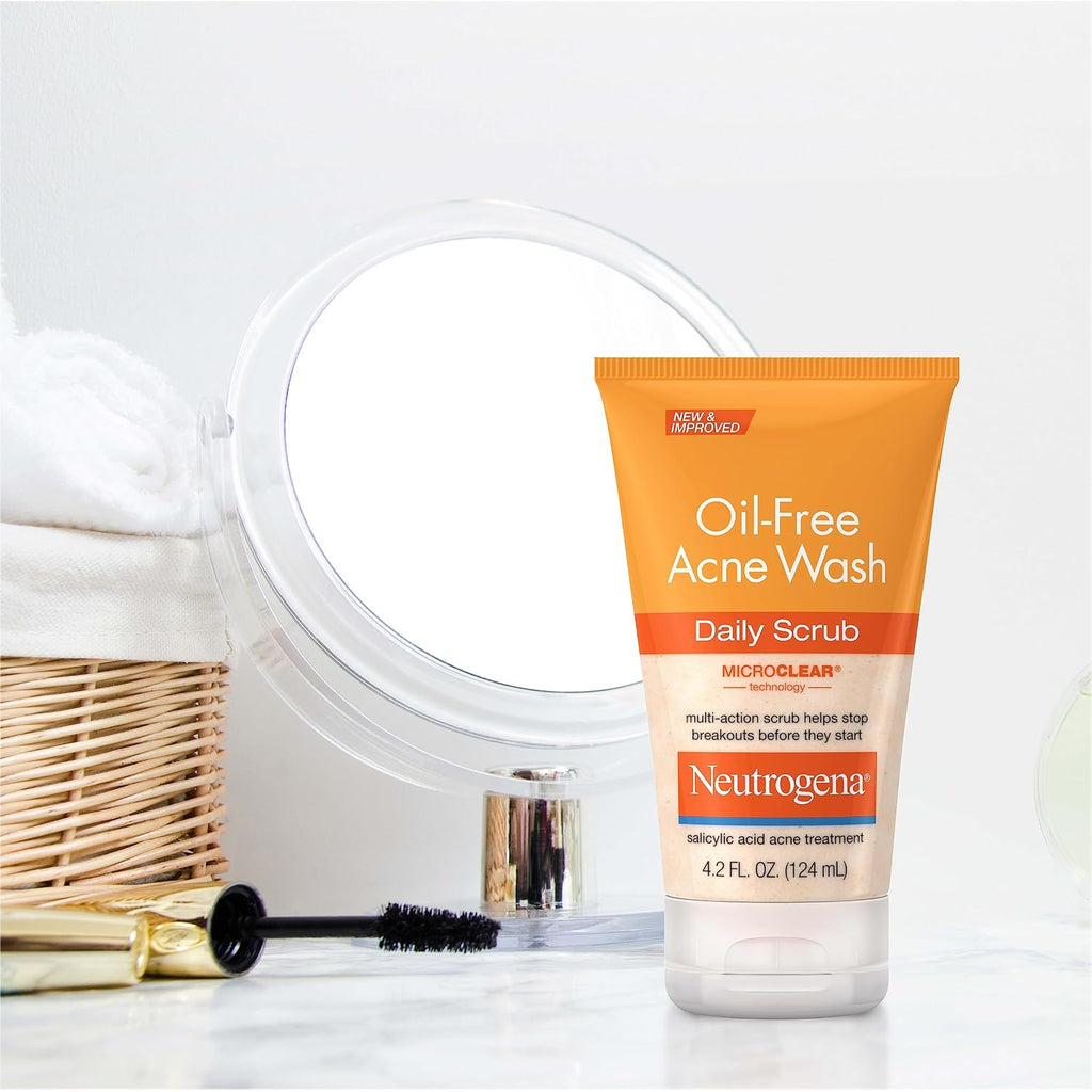 Neutrogena Oil Free Daily Acne Face Scrub, 4.2 Oz